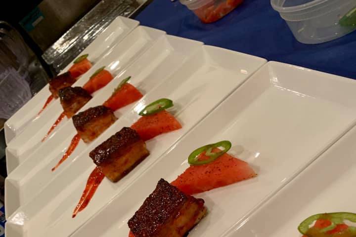 Pork belly appetizers