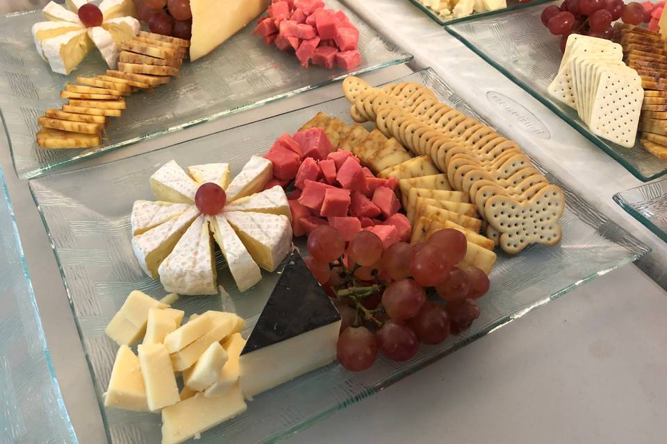 Imported cheese display