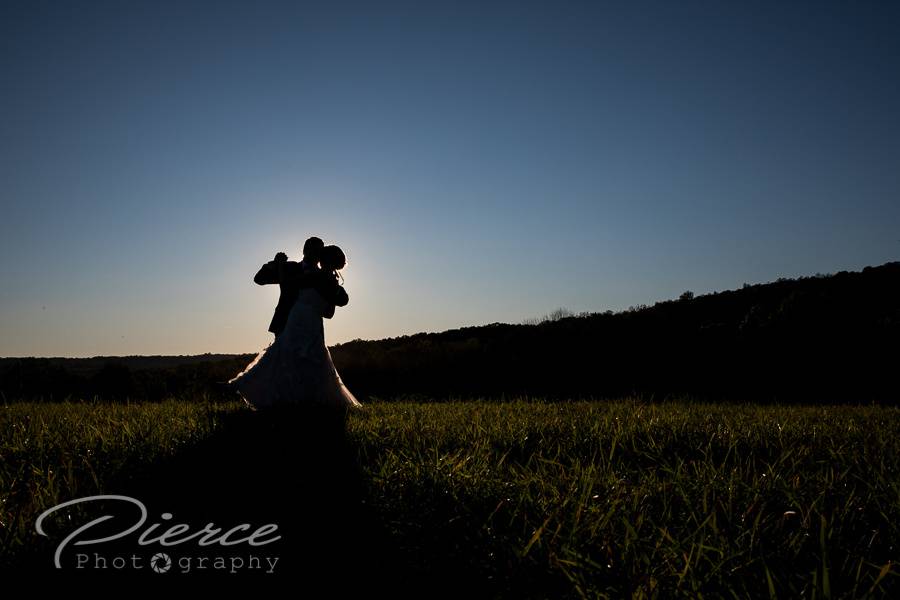 Sunset wedding photo