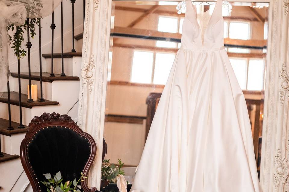 Wedding dress and decor