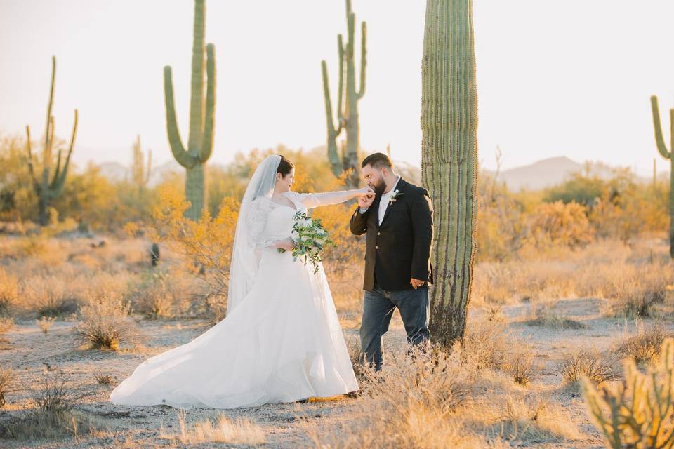 Couple in desert