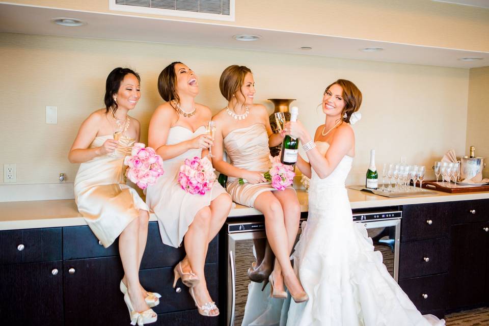 Cheers to the happy couple