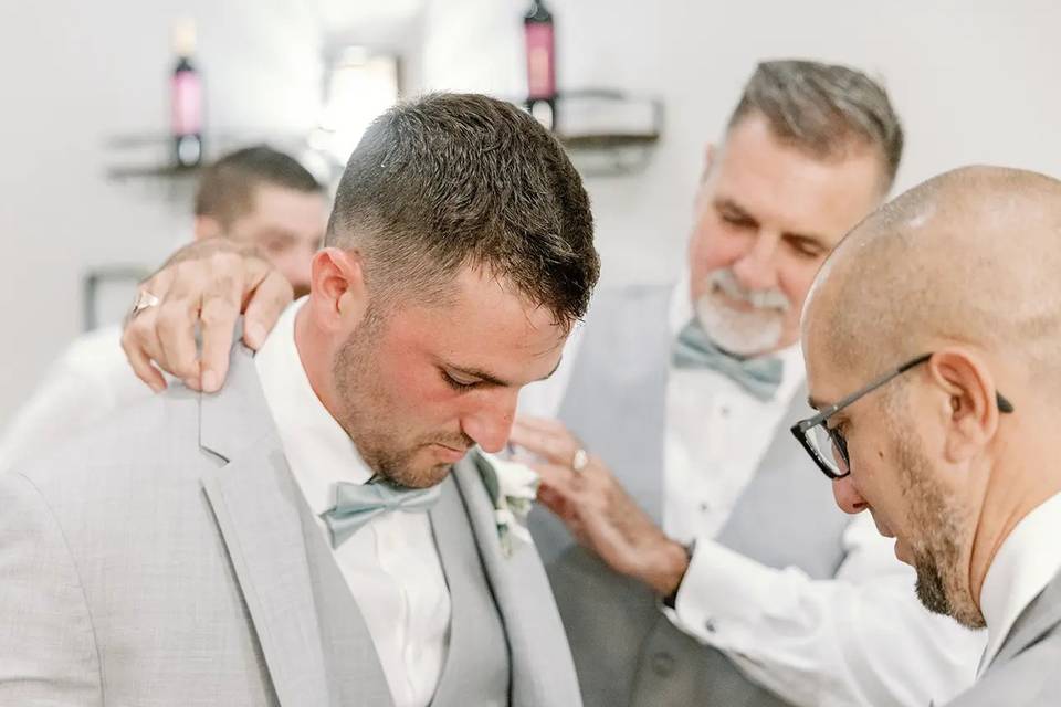 Groom Getting Ready