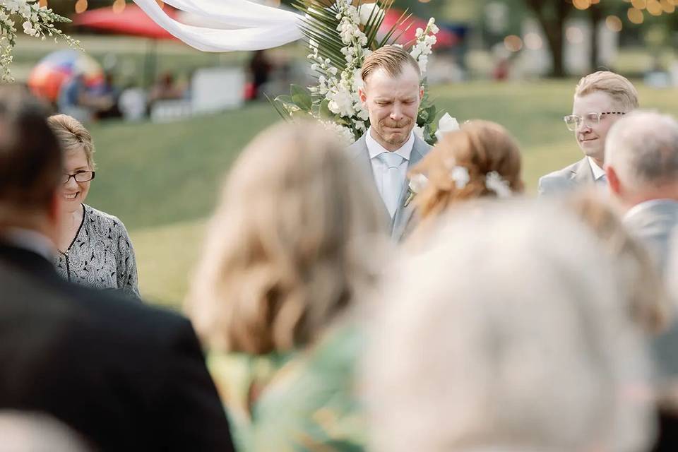Groom Seeing His Bride