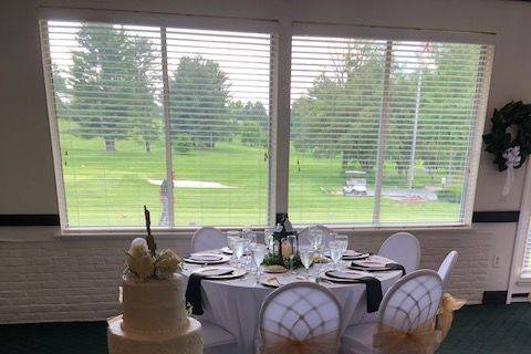 A recent cake with views from the Terrace Room