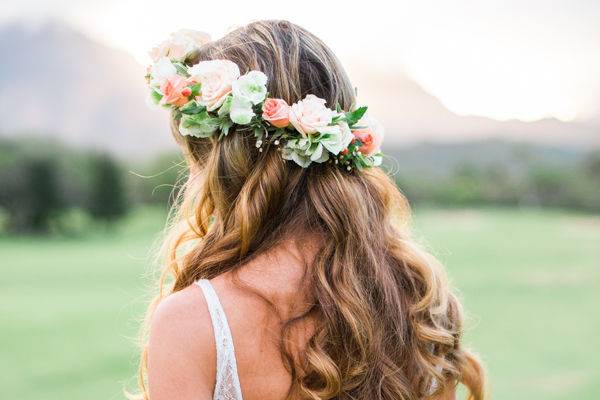 Flower crown and bouquet