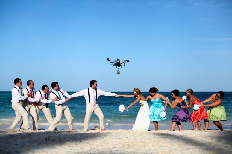 Wedding virtual reality drone