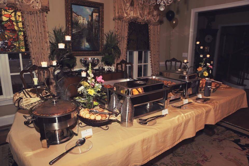 Buffet table