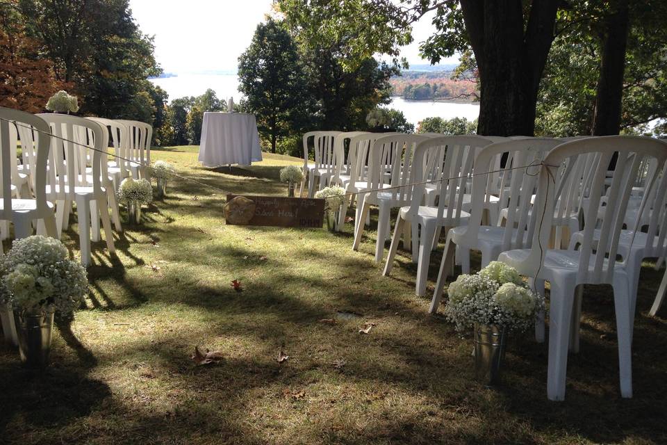 The aisle is ready for the ceremony!