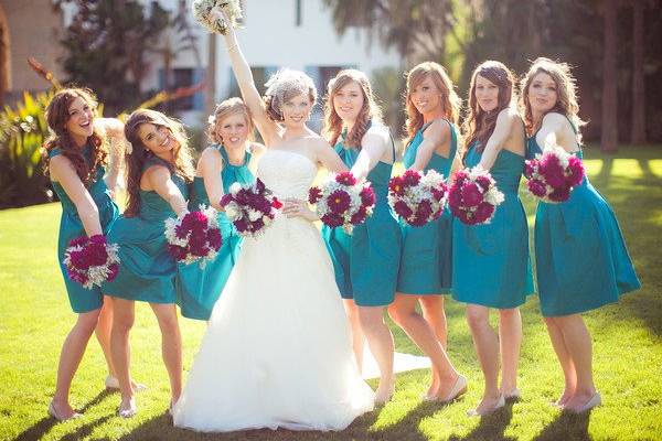 Bride & bridesmaids