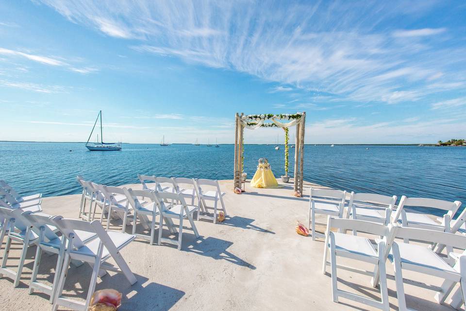 Set up on the pier