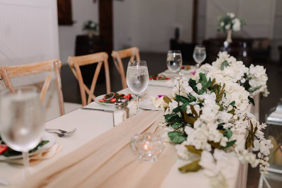 Table decor included