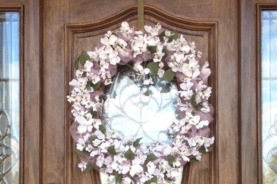 Flower door decoration