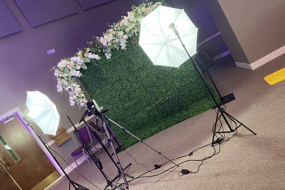 Photo lights and backdrop