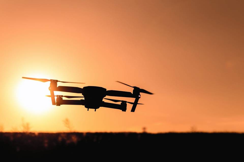 Panoramic drone footage