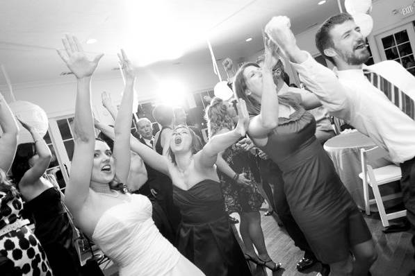 Bride and her bridesmaids