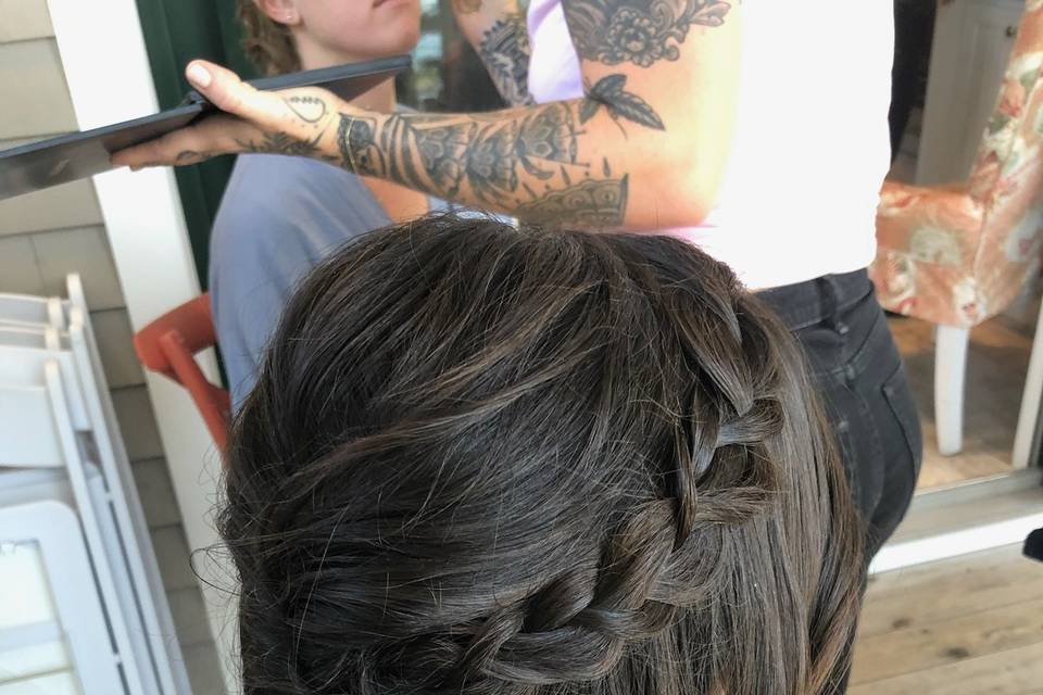 Half Updo with Braid