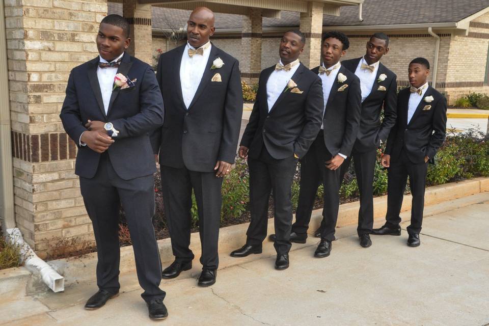 Groom and his groomsmen