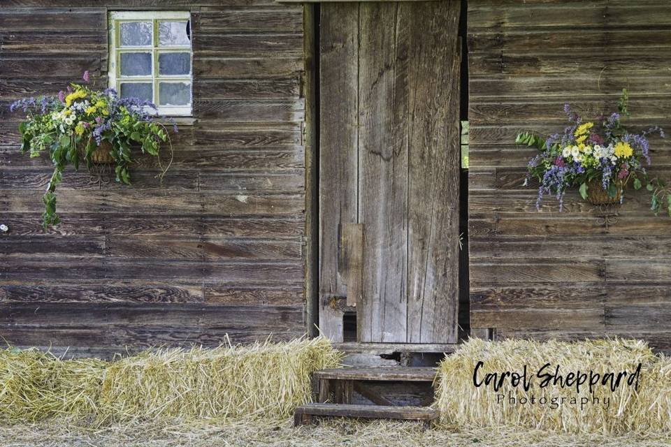 Under barn awning