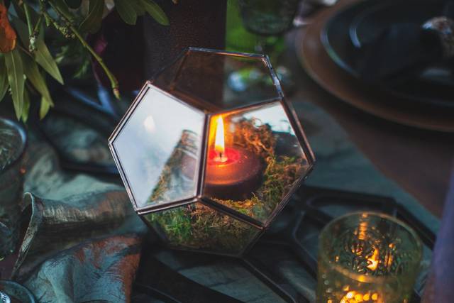 Black acrylic table runner
