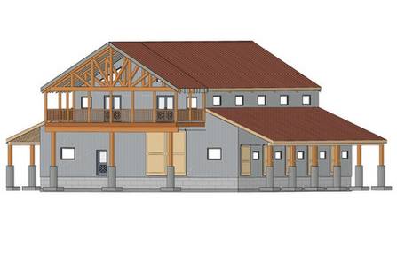 Barn Rendering with deck