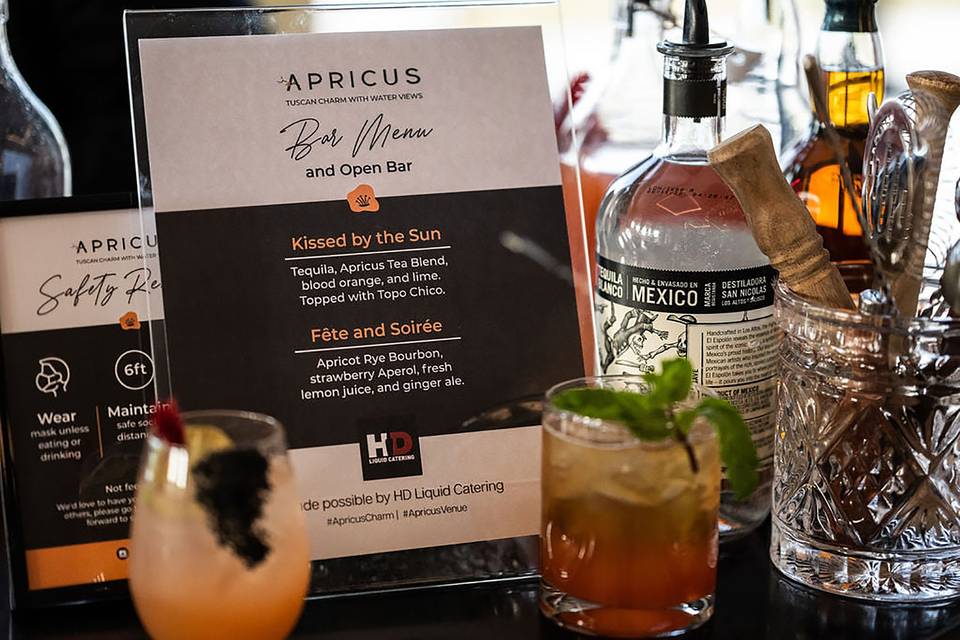 Apricus signature cocktails