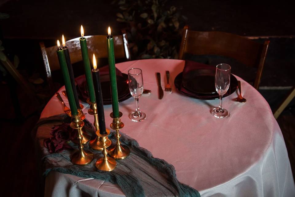 Candlelit table