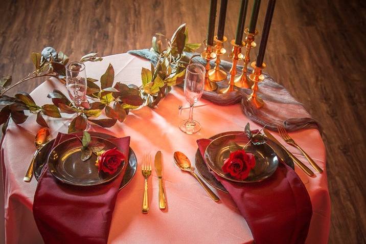 Sweetheart table setup