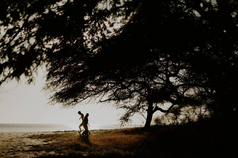 Beach engagement session