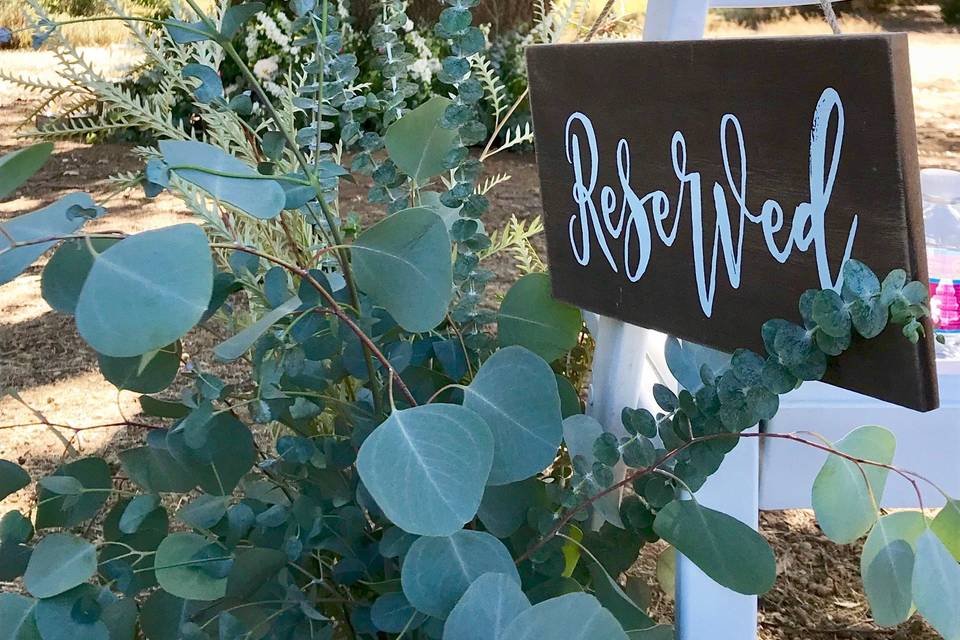 Wedding signage