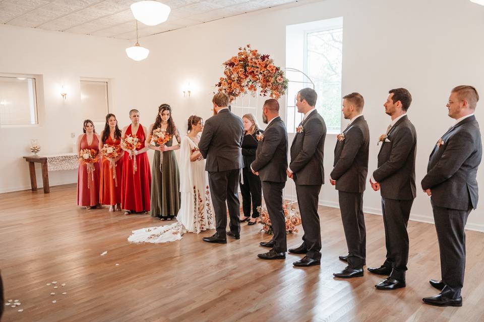 Wedding party ceremony
