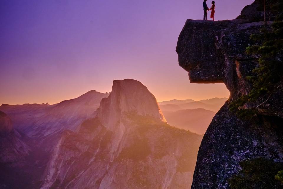 Yosemite wedding half dome