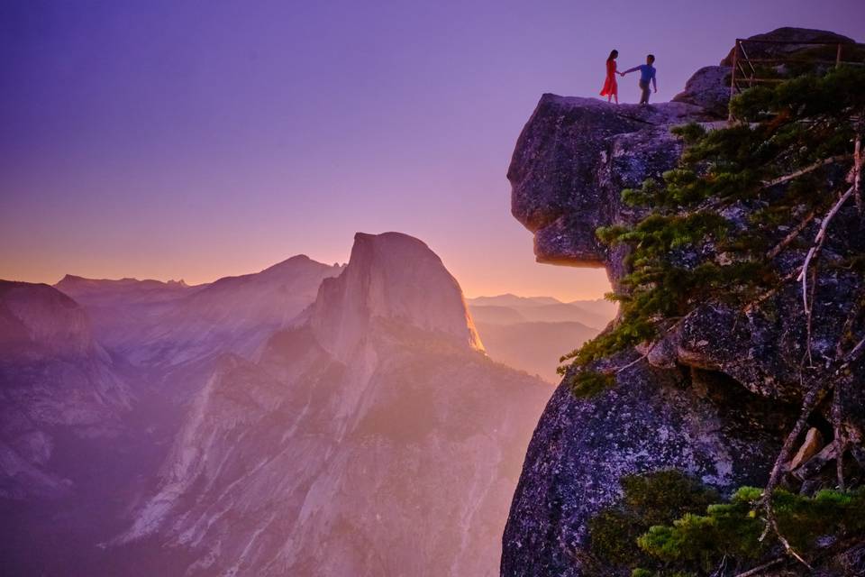 Yosemite wedding half dome