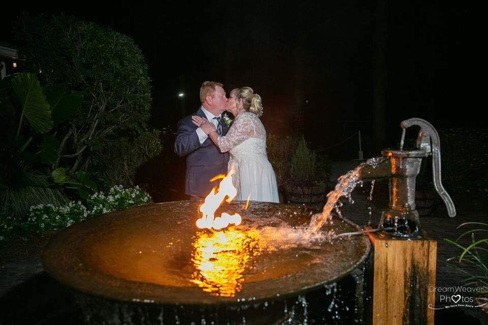 Fire Fountain at The Barn