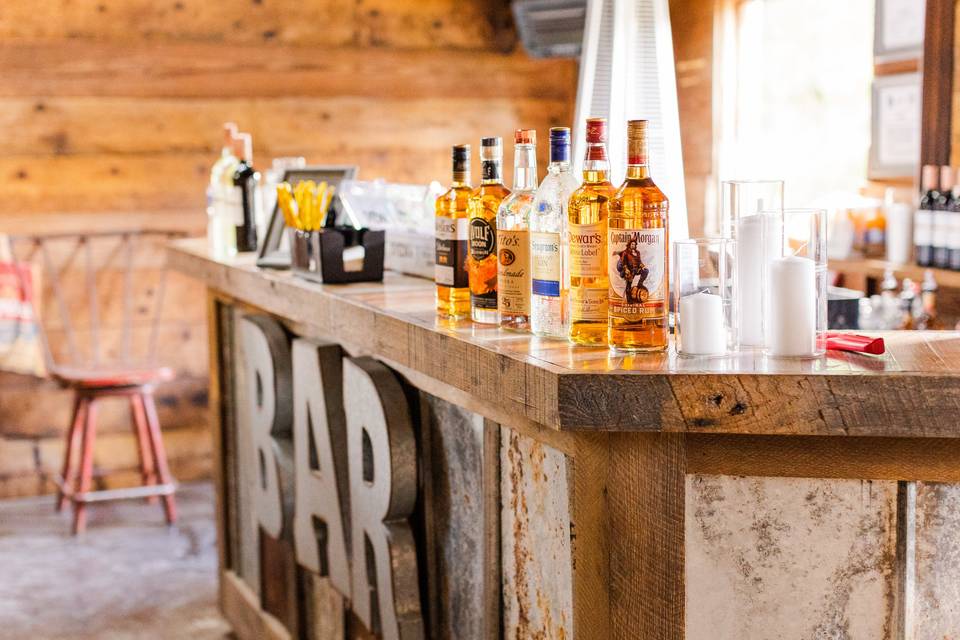 Bar in Horse stalls at Barn