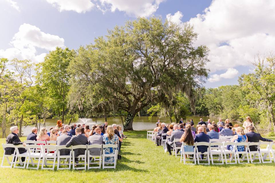 Ceremony behind The Barn