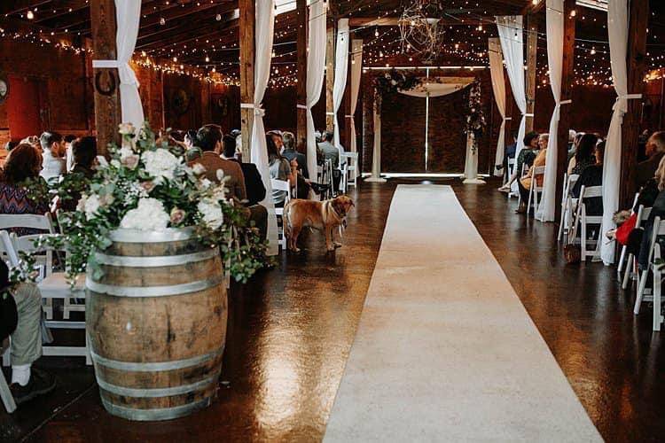 Inside Barn Ceremony