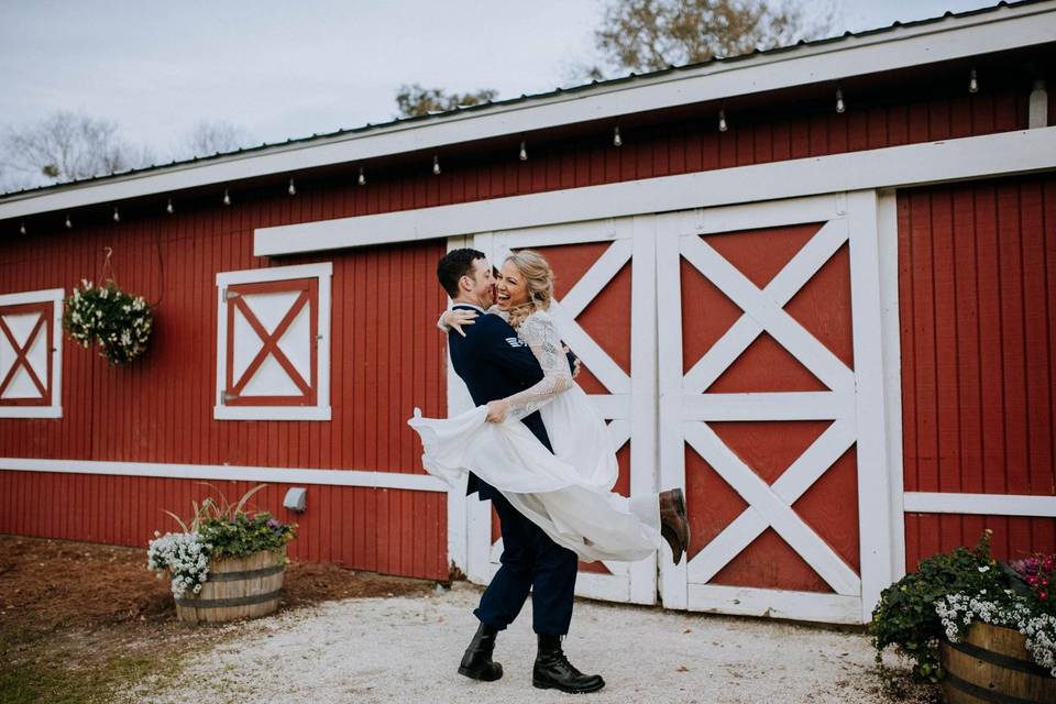 Just Married at The Barn