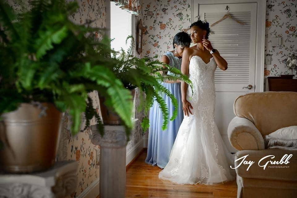 Bridal Party behind The Barn