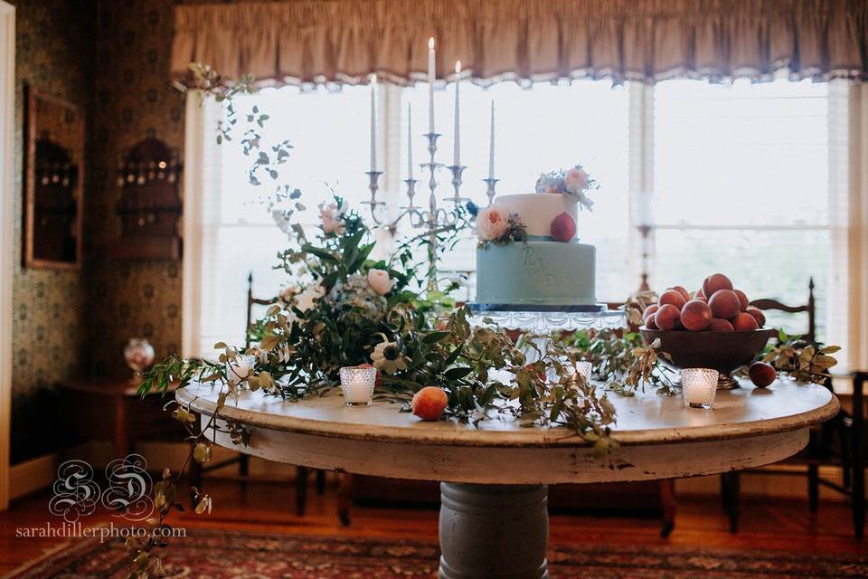 Cake table in The Belle Tower