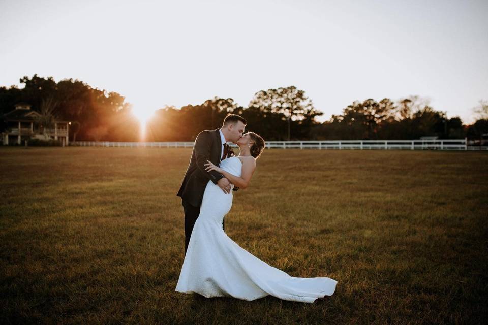 Couple in field Belle Tower