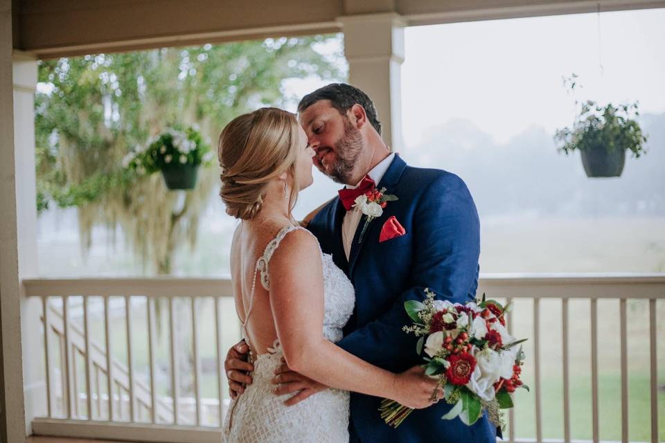 Couple in Rain at Belle Tower