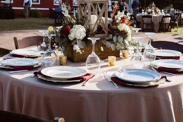 Reception behind The Barn