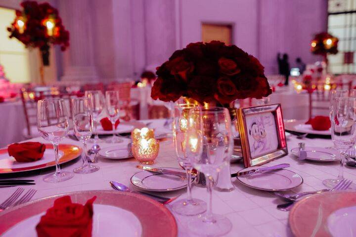 Reception table settings - Florescio Films