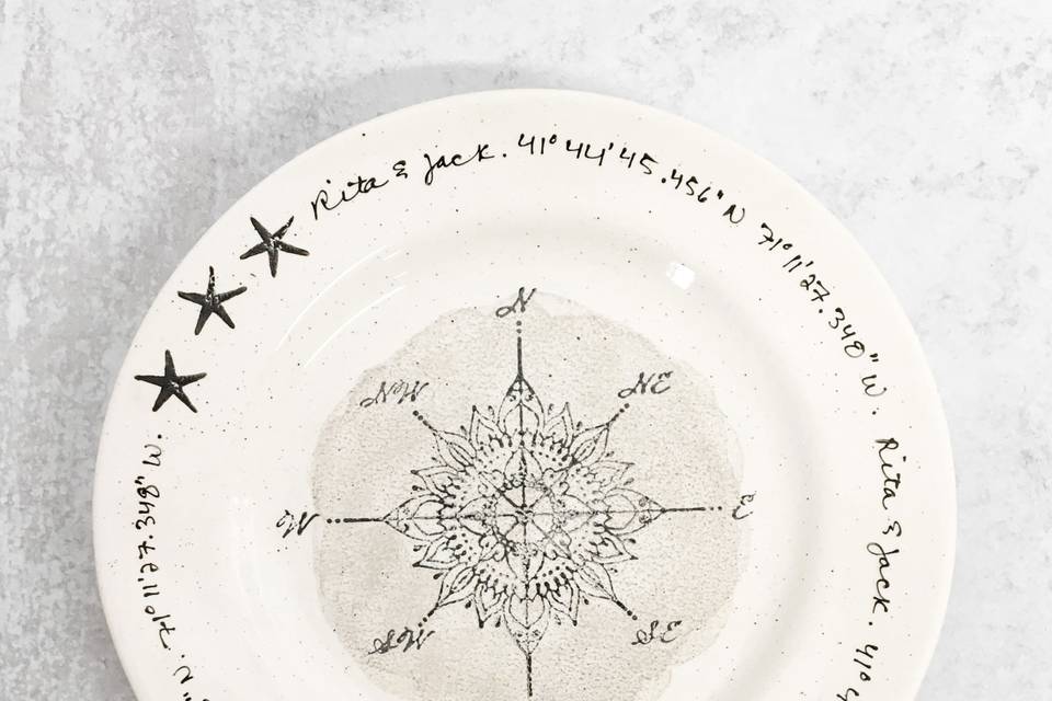 Compass Rose GPS Plate