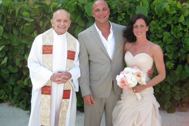 Couple and priest