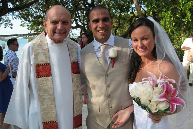Couple and priest
