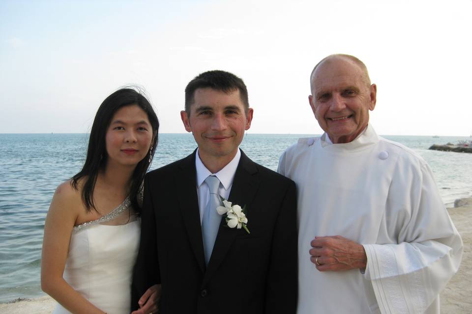 Couple and priest