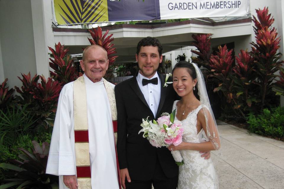 Couple and priest