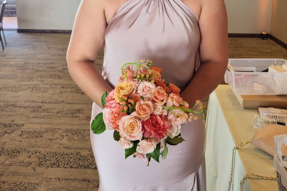 Springtime Peach Bridesmaid